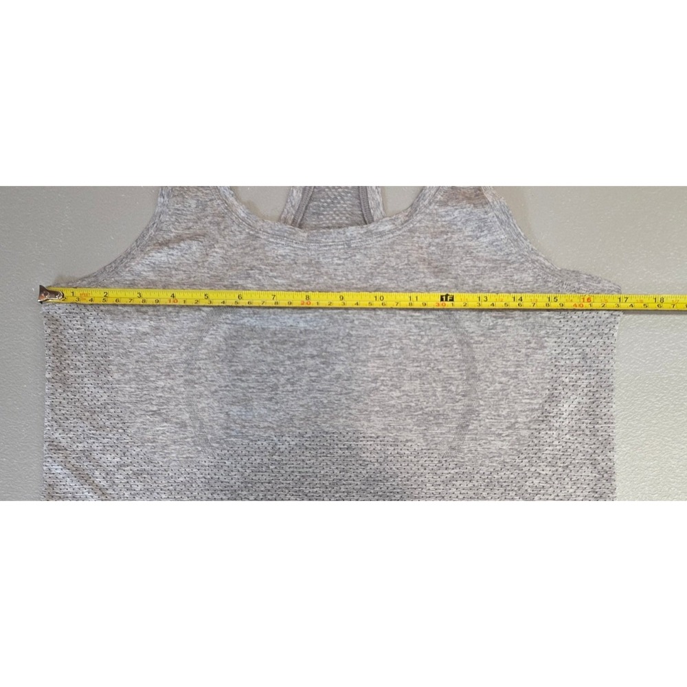 Lululemon Womens 8 Swiftly Tech Racerback Tank Top with Logo in Grey - Picture 7 of 11